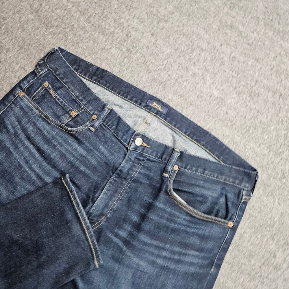 Polo Ralph Lauren Sullivan Slim Jeans Mens 38x34 Dark Wash Blue Denim